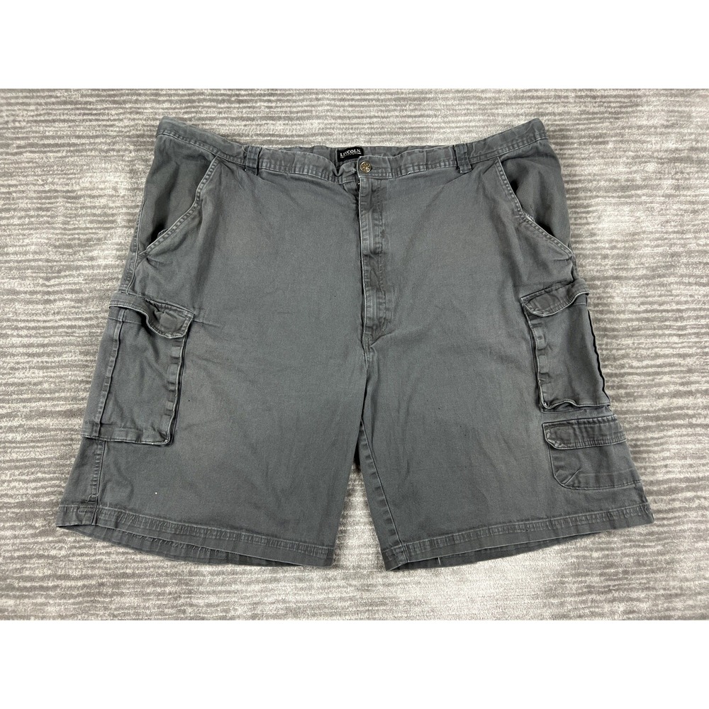 Lincoln Outfitters Cargo Shorts Mens 52 Grey Cotton Blend Utility Workwear